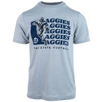Utah state aggies football print gray unisex t-shirt